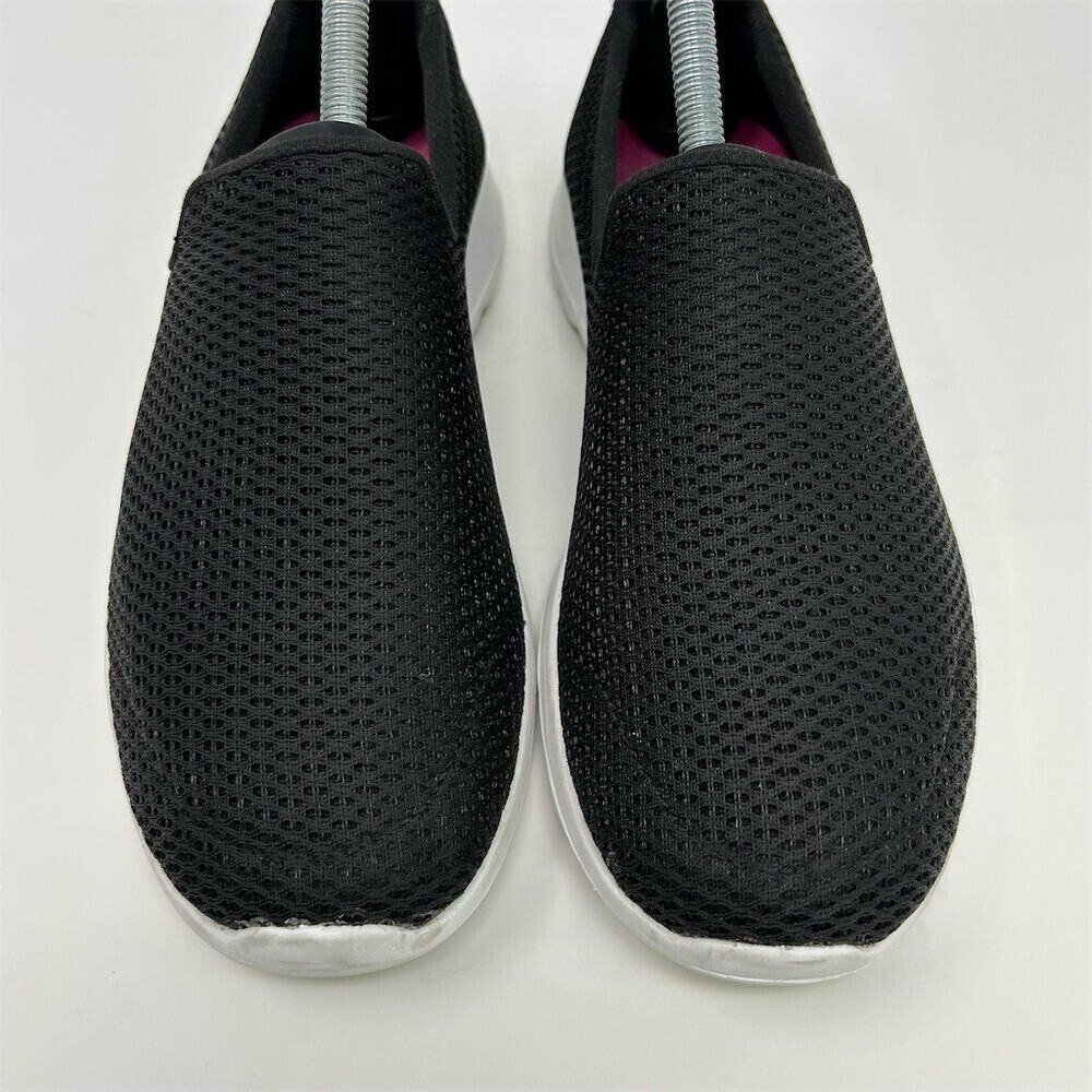 Skechers GOwalk Joy Women's Slip-On Walking Shoes Black White Lightweight Size 7 - Picture 6 of 13
